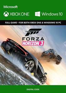 Jeu Forza horizon 3 sur Xbox One ou Windows 10 (Dématérialisé)