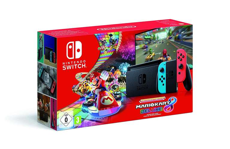 Pack console Nintendo Switch (avec Joy-Con Néon) + Mario Kart 8: Deluxe
