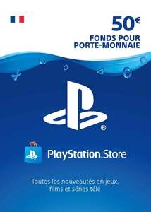 Carte PlayStation Network PSN de 50€ (Dématérialisée - Frais de paiement inclus)