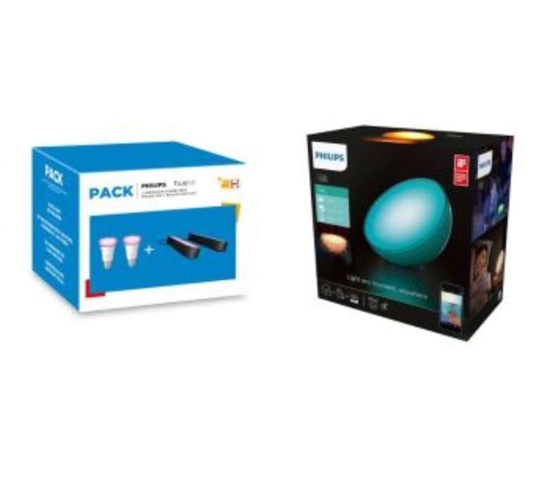 2 Ampoules Philips Hue color + 2 Hue play + 1 Lampe Hue go