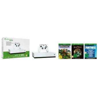 Console Microsoft Xbox One S All Digital 1 To + Minecraft + Sea of Thieves + Fortnite + Xbox Live Gold 1 mois