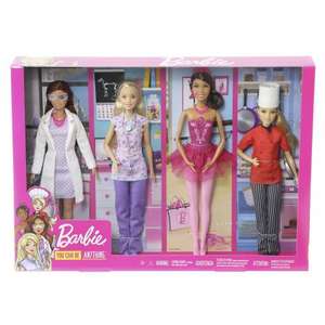 Pack de 4 Poupées Barbie métiers (via 19.95€ fidélité)