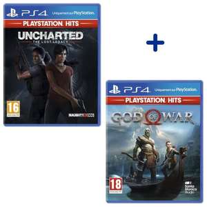 Sélection de Packs PlayStation Hits en Promotion sur PS4 - Ex: Uncharted: The Lost Legacy + God Of War