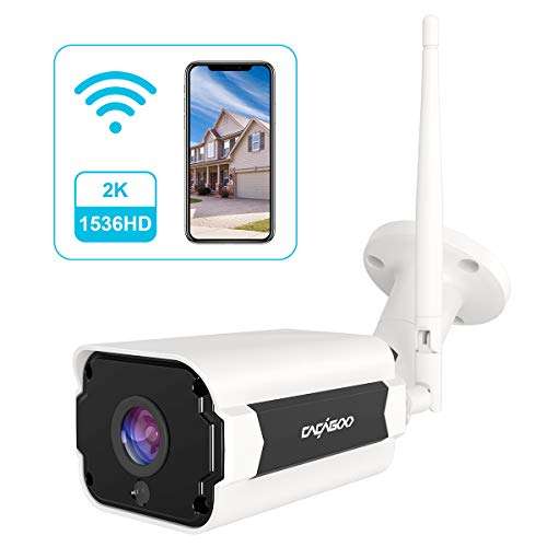 Caméra de Surveillance WiFi Extérieure Cacagoo - Etanche, IP66 avec Audio Bidirectionnel, Vision Nocturne (Vendeur Tiers)