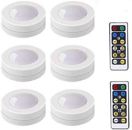 Lot de 6 Veilleuses LED + 2 Télécommandes Sans Fil (Reconditionné)