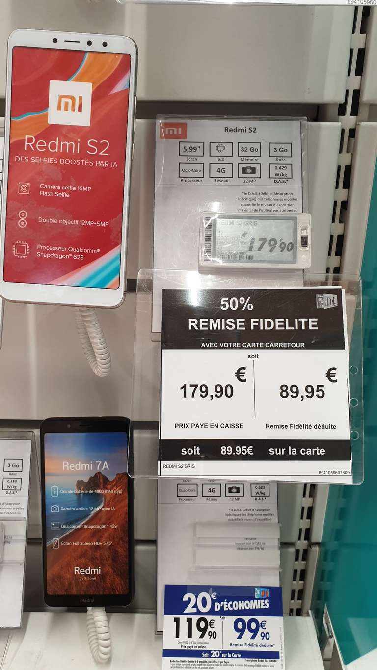 Smartphone 5.99" Xiaomi Redmi S2 - Carrefour de Villeneuve-la-Garenne (92)