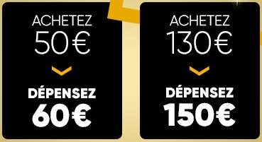 E-carte cadeau Fnac / Darty d'une valeur de 150€ pour 130€ et 60€ pour 50€ (2 cartes par montant) - Valable jusqu'au 31/01 inclus