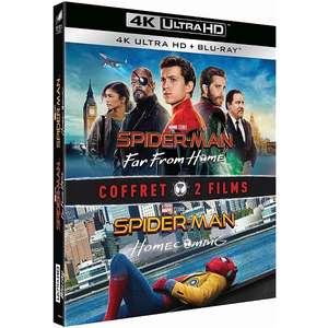 Coffret Blu-Ray 4K Spider-Man 2 films : Homecoming, Far From Home