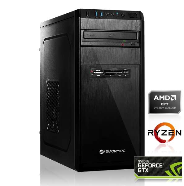 PC Gamer AMD Ryzen 5 2600 (6x3.40GHz), GTX 1660 (6 Go), 16 Go de RAM, 1 To + 240 Go en SSD, sans OS