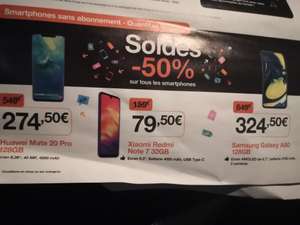 Smartphone 6.7" Samsung Galaxy A80 - 8 Go RAM, 128 Go (Frontaliers Luxembourg)