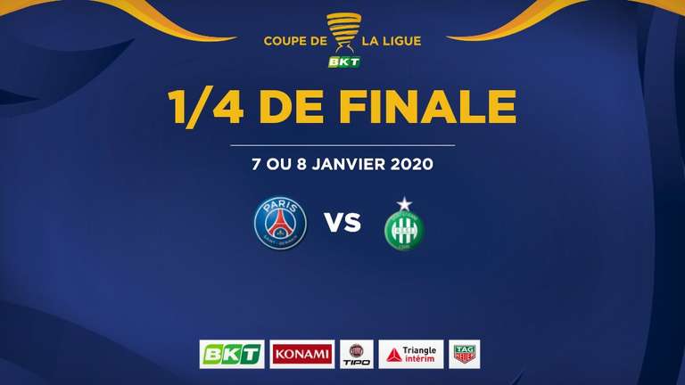 Billet pour le match PSG vs Saint-Etienne le 08/01/2020 au Parc des Princes