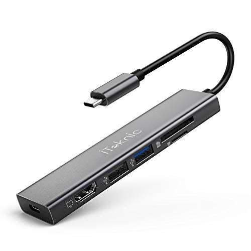 Hub USB-C iTeknic - USB-C, USB 3.0, USB 2.0, HDMI, SD, MicroSD (Vendeur tiers)