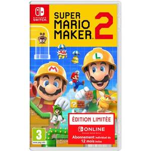 Jeu Super Mario Maker 2 Edition Limitée sur Nintendo Switch + 12 Mois d'abonnement au Nintendo Switch (Dématérialisé)