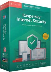 Licence Kaspersky Internet Security 2018 - 3 postes, 1 an à 4,59€ et 5 postes à 5,89€