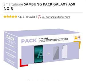 Smartphone 6.4" Samsung Galaxy A50 - 128 Go + Accessoires