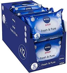 Pack de 12 paquets de 63 lingettes Nivea Baby Pure et Fresh (756 lingettes)