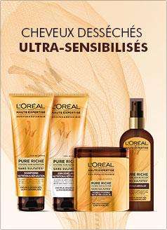 1 mois de shampooing Pure Riche Haute Expertise de l'Oréal gratuit + code de 20% de réduction