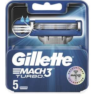 80% de réduction sur une sélection de recharges de rasoirs - Ex : 5 Recharges pour GILLETTE : Mach 3 Turbo - Recharges rasoir 5 lames
