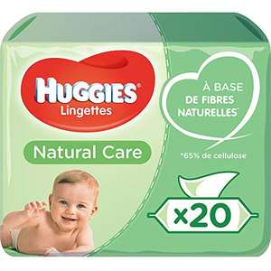 Lingettes bébé Huggies Natural Care - À l'aloe vera, 56 x 20 lingettes