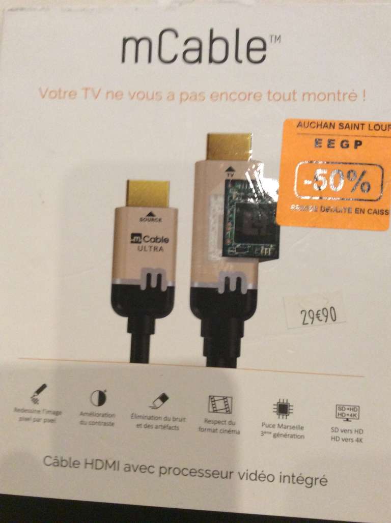 Câble HDMI MCable avec upscalling (1,52m) - Marseille (13)