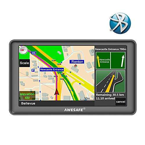 GPS auto 7" Awesafe - avec cartographie 48 pays, 8 Go, Bluetooth (vendeur tiers)