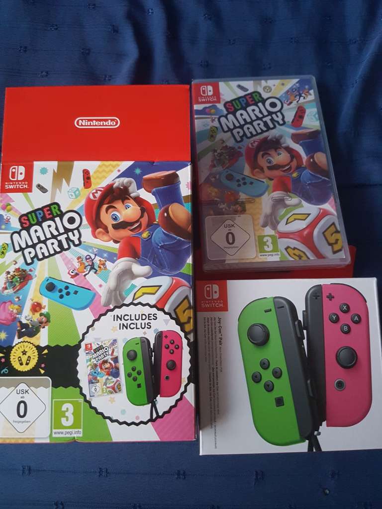 Pack Super Mario Party sur Switch + paire de manettes Joy-Con (vert/rose) - Saint-Pierre-des-Corps (37)