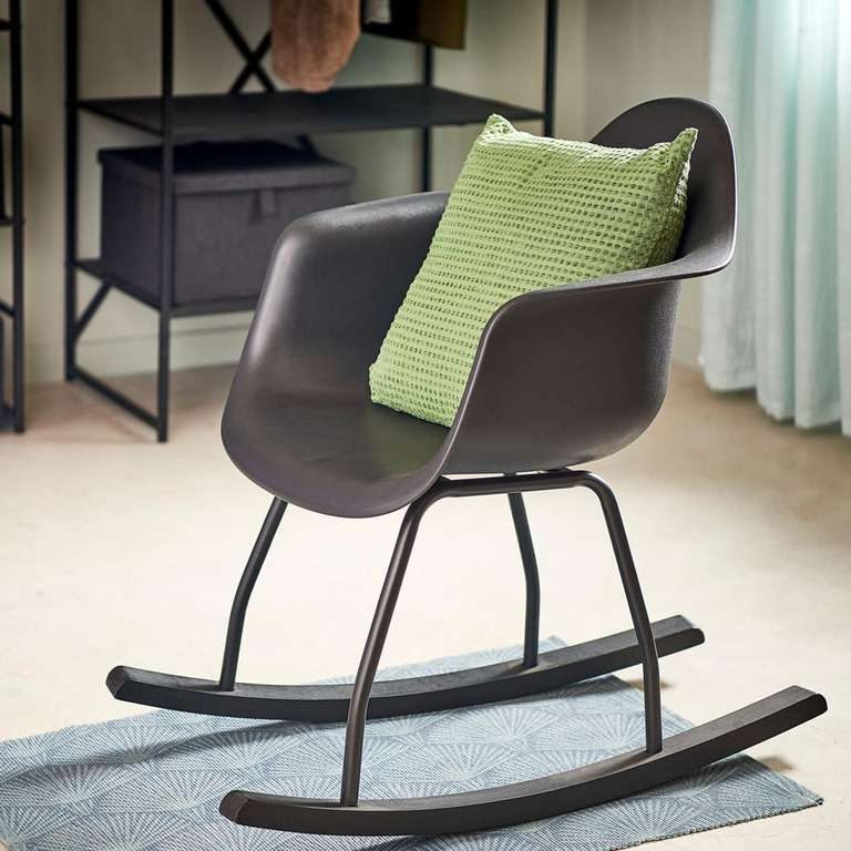 Chaise à bascule ROCK - Noir; 82,5x62,5x75 cm