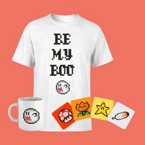 Box cadeau Nintendo - 1 T-Shirt (homme ou femme, S au XXL) + 1 tasse + 4 dessous de verre