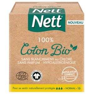 Tampons avec applicateur Nett Pure Normal BIO - 16 pièces (via 2.42€ sur la carte fidélité)