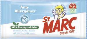 Lot de 2 paquets de lingettes de nettoyage Saint Marc Anti-Allergènes biodégradables - différentes variétés