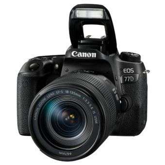 Appareil Photo Reflex Canon EOS 77D + Objectif Zoom 18-135MM IS STM - Capteur Aps-C 24Mp, Plage ISO: 100-25600, Bluetooth & Wi-Fi