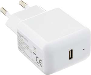 Chargeur secteur AmazonBasics - 18 W, port USB type-C, blanc