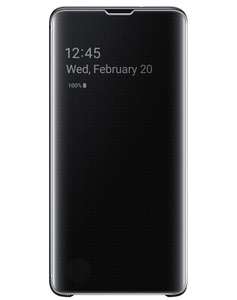 Étui Samsung Clear View Cover Noir Galaxy S10