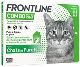Paquet de 6 pipettes de protection anti-puces / anti-tiques pour chat Frontline Combo Spot-on Chat (beautyshop.fr)