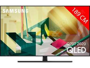 TV 75" Samsung QE75Q70T (2020) - 4K UHD QLED, Smart TV (via ODR de 600€)