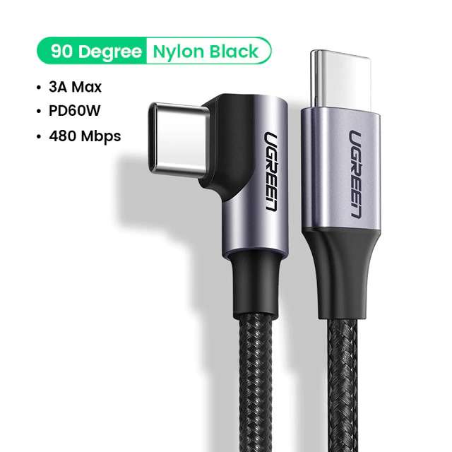 [Nouveaux clients] Câble USB Type-C vers Type-C Ugreen - 50CM, Charge rapide 4.0, 60W