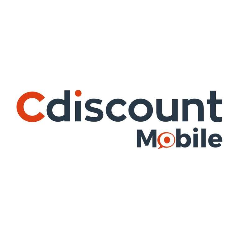 Forfait mensuel Cdiscount Mobile : Appels/SMS/MMS illimités + 100 Go France & 5 Go Europe/DOM (Sans engagement - Pendant 12 mois)