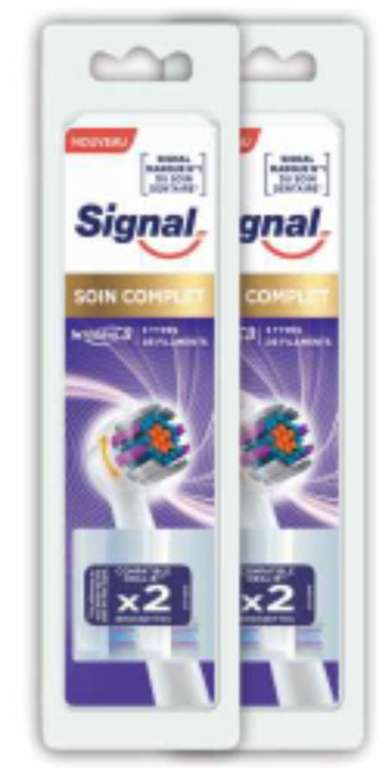 4 Brossettes Signal compatibles Oral-B - 2 x 2 (Via Shopmium)