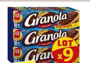 Lot de 9 paquets de biscuits au chocolat au lait Granola de LU (9x200g)
