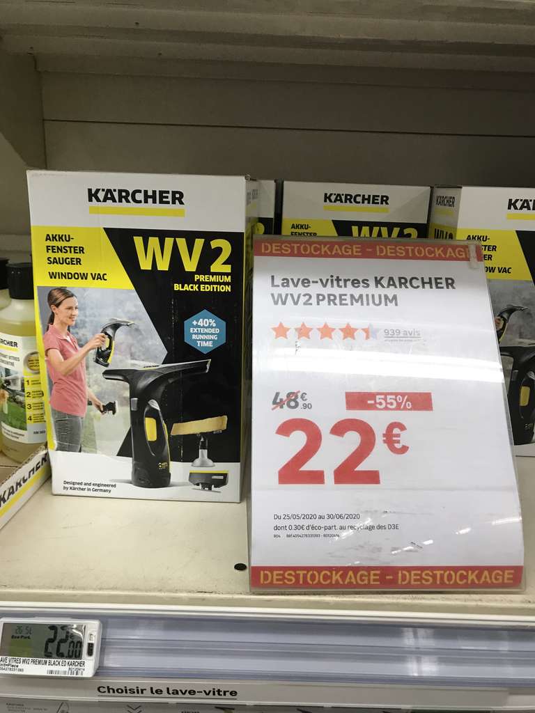 Nettoyeur de Vitres Karcher WV2 Premium Black Edition (Via ODR 10€) - Tassin (69)