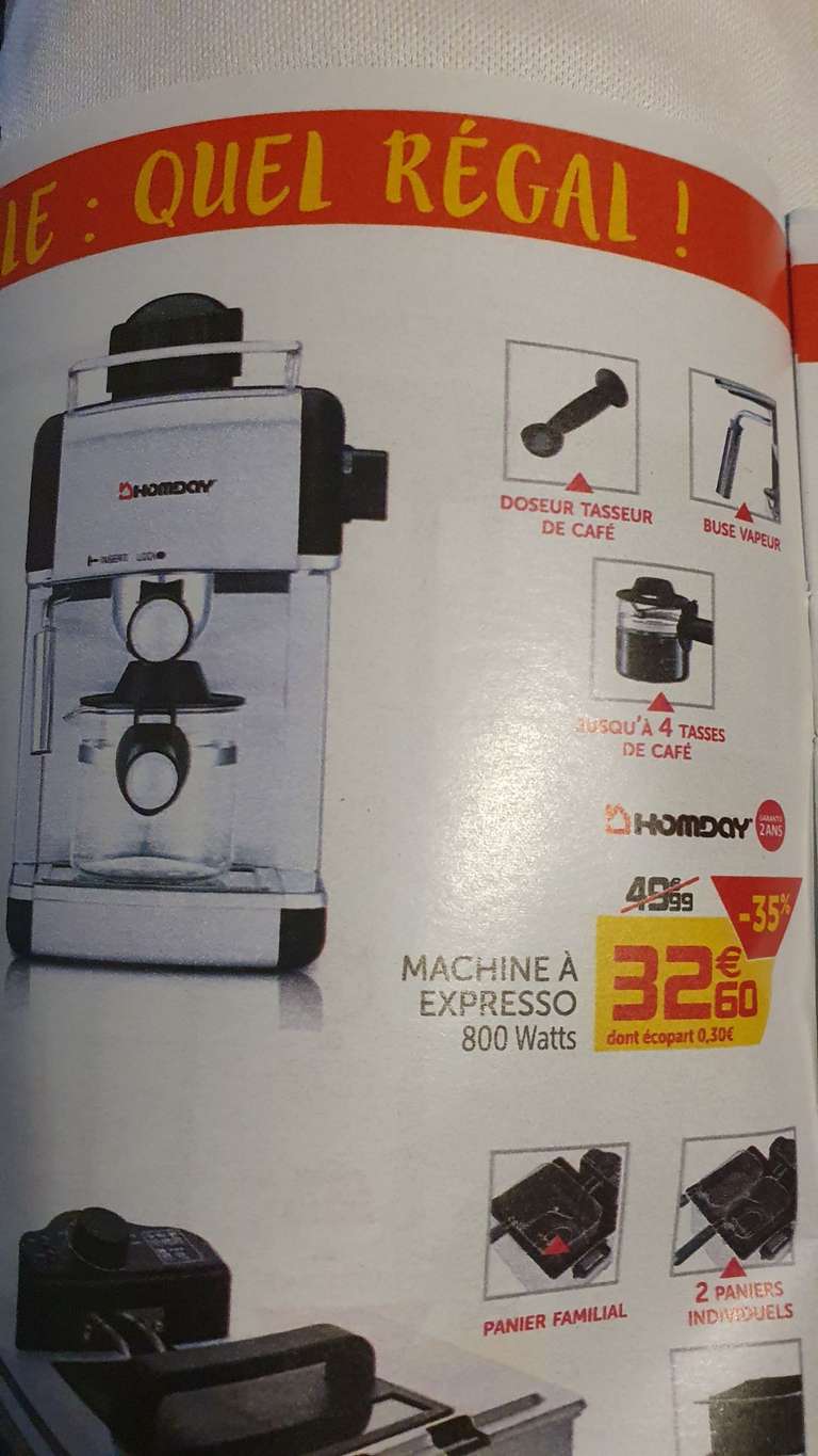 Machine à café Expresso Homday - 800 W