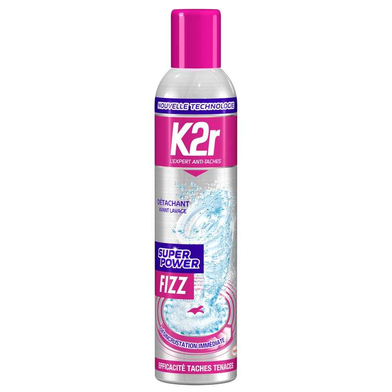 Spray Détachant Avant Lavage K2r Fizz Super Power - 300 ml (Via 3.50€ ODR)
