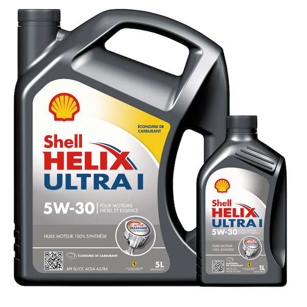 Huile moteur Shell Helix Ultra 5W30 - Essence et Diesel (5L+1L) ou 5W40 - Essence et Diesel (5L+2L) (Via 10,05€ sur la carte)