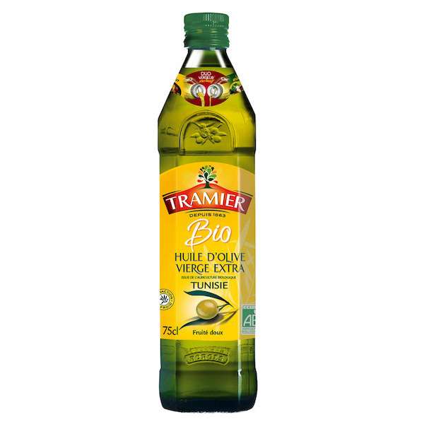 Huile d'Olive Extra Vierge Bio Tramier - 75 cl (Via 1€ d'ODR)