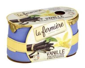 Lot de 2 packs de 2 yaourts La Fermière Vanille (4x140 g)