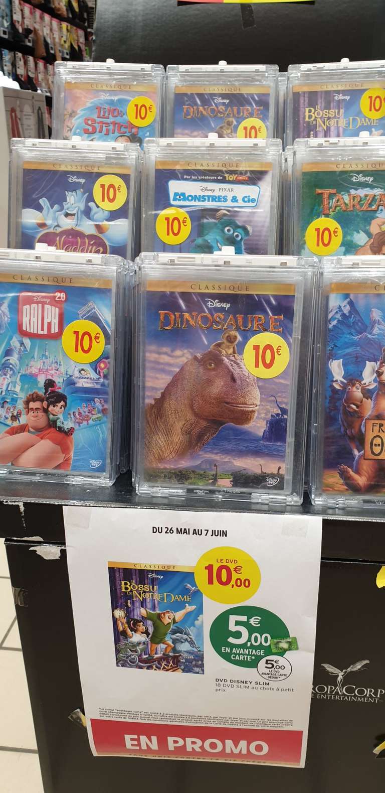 Sélection de DVD Disney en promotion (Via 5€ sur la carte fidélité) - Chanteheux (54)
