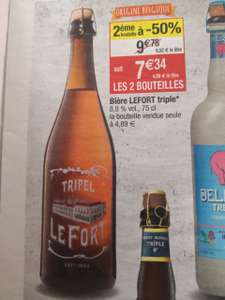 2 bouteilles de bière Lefort Tripel - 75cl - Région Hauts-de-France