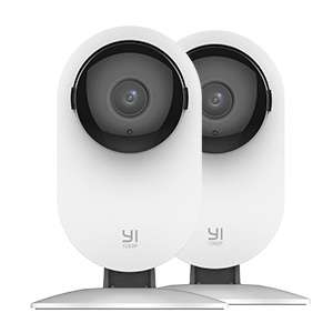 Pack de 2 Caméras YI Home 1080p - Grand Angle, Vision Nocturne, Détection de Mouvements, Wifi (Vendeur Tiers)