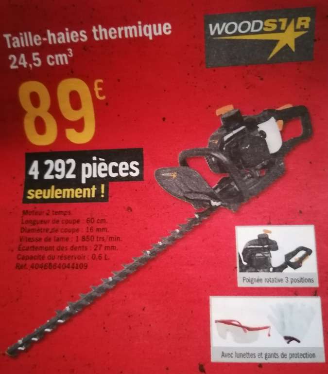 Taille-haie thermique Woodstar - 24.5 cm3