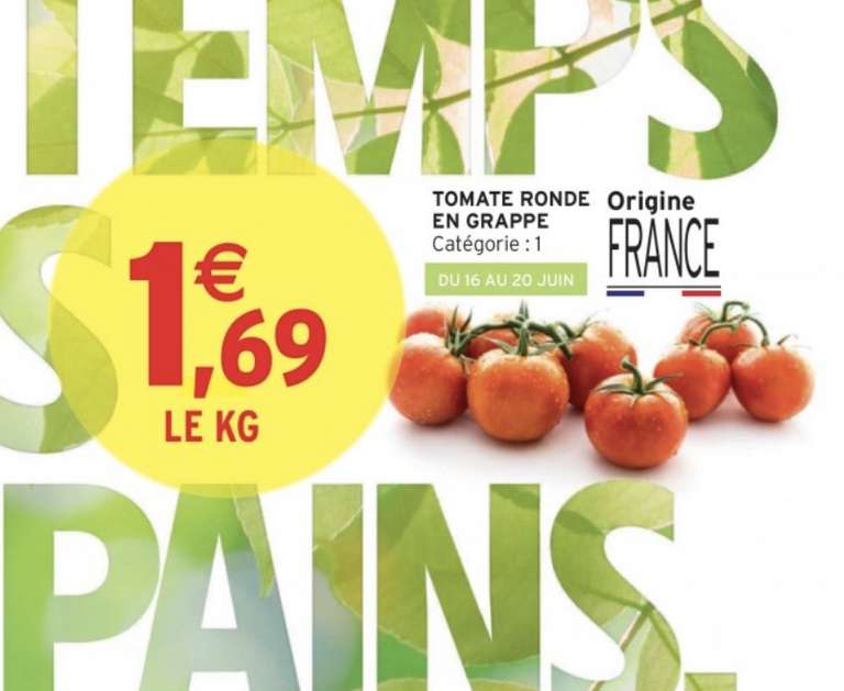 Tomate Grappe - 1Kg, Origine France
